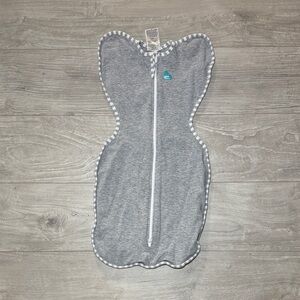 Love to dream Grey Swaddle with Teal Logo